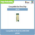 GC43 Compatible Cartridge One Time Chip for Ricoh SG 3300 SG 2300 printer 