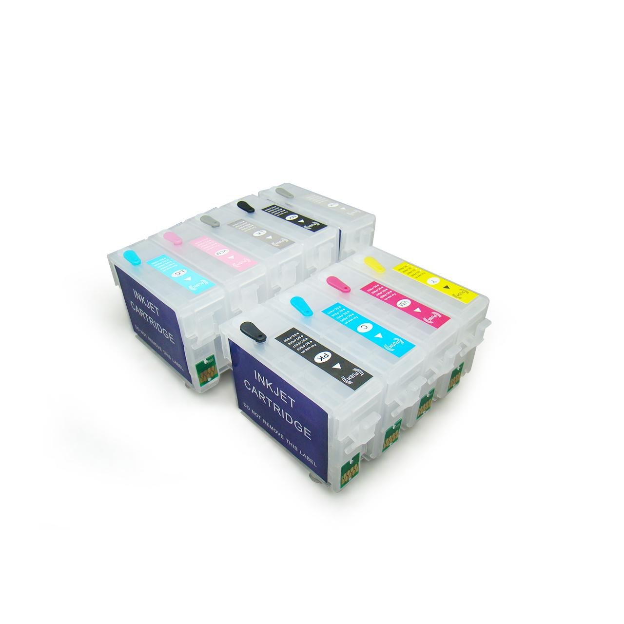 COLORTIME Refillable Ink Cartridges with auto reset chip for Epson stylus R3000  2