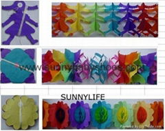 Holiday paper products paper flower paper garland paper fan