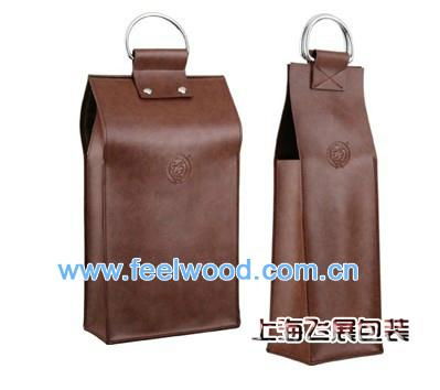 Leather bag wine 3