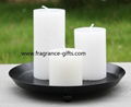 pillar candle with metal holder 1