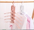 folding Swivel plastic clothes hanger for clothes 8 ranks set 3