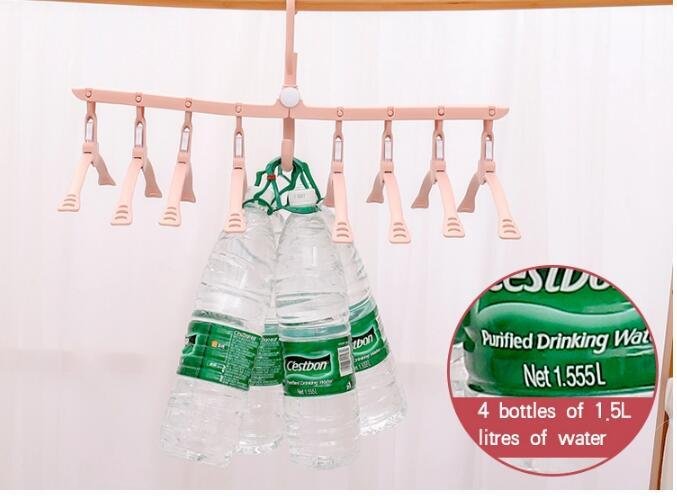 folding Swivel plastic clothes hanger for clothes 8 ranks set 4