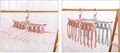 folding Swivel plastic clothes hanger for clothes 8 ranks set 6