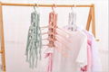 folding Swivel plastic clothes hanger for clothes 8 ranks set