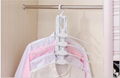 folding Swivel plastic clothes hanger for clothes 8 ranks set 9