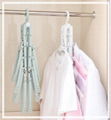 folding Swivel plastic clothes hanger for clothes 8 ranks set 10