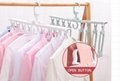 folding Swivel plastic clothes hanger for clothes 8 ranks set 12
