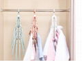 folding Swivel plastic clothes hanger for clothes 8 ranks set