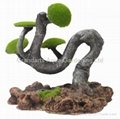 Imitation pine Resin aquarium ornament moss tree  3