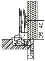 Nickel Plated Self Closing Cabinet Hinge 2