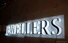 acrylic side lit sign edge lit letter