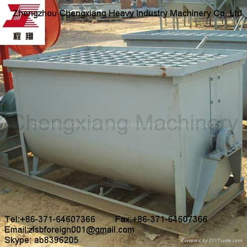 Horizontal mixer for compound fertilizer equipment 