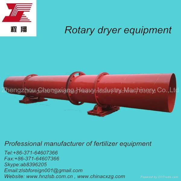 Rotary drum dryer of fertilizer equipment