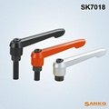 供应SANKQ牌,SK7018加厚不锈钢可调手柄,锁紧把手,万向把手,固定把手