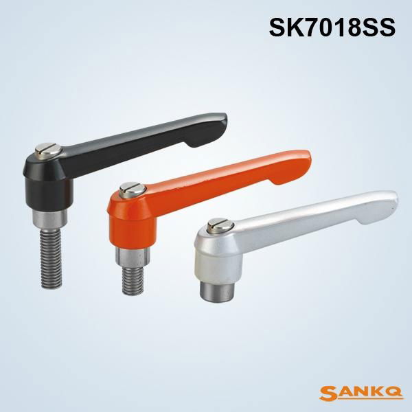供应SANKQ牌,SK7018加厚不锈钢可调手柄,锁紧把手,万向把手,固定把手