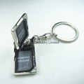 Rectangle small rotatable metal photo frame keyring 3