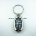 Oval small metal photo frame keyring 2