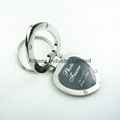 Heart small metal photo frame keyring