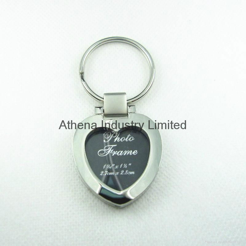 Heart small metal photo frame keyring 2