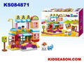 KIDSEASON 81pcs ABS material yummy restaurant building blocks toys