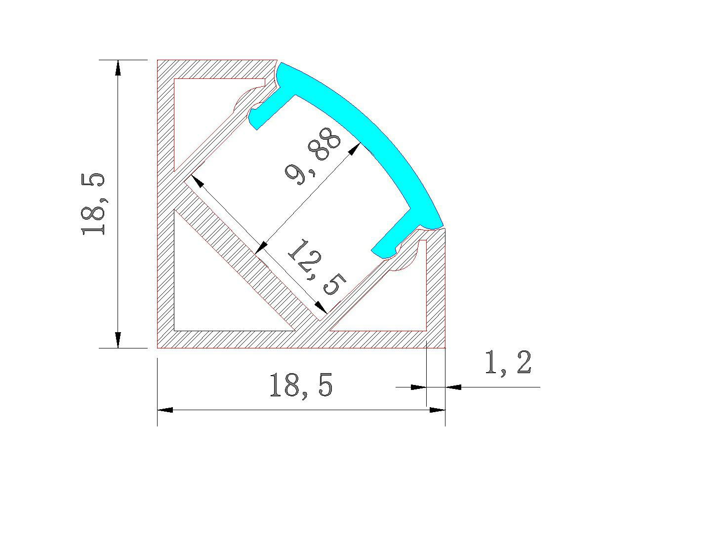 aluminum corner LED profile for corner 3