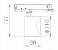 Cri 97 cob led track light commercial shop ceiling 3 circuit cob track light led 8