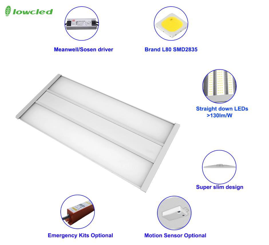 industrial light 130LM/W 200W IP54 LED Linear High Bay Light 5