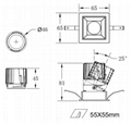 COB Square 5W modular led downlight 3