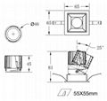 COB Square 8W modular led downlight 3