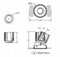 COB round 15W trimless modular led downlight 3