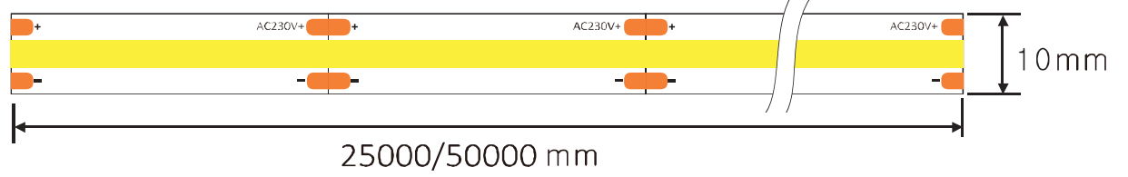 High voltage 110VAC 230VAC COB led strip light 2