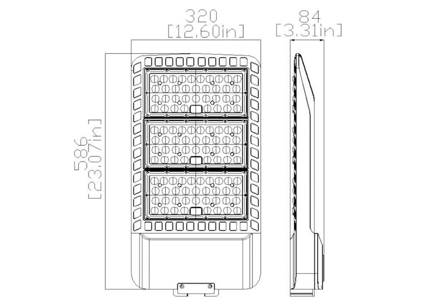 300W Parking Lot Area Light IP66 60W 100W 150W 200W LED street shoebox light 3