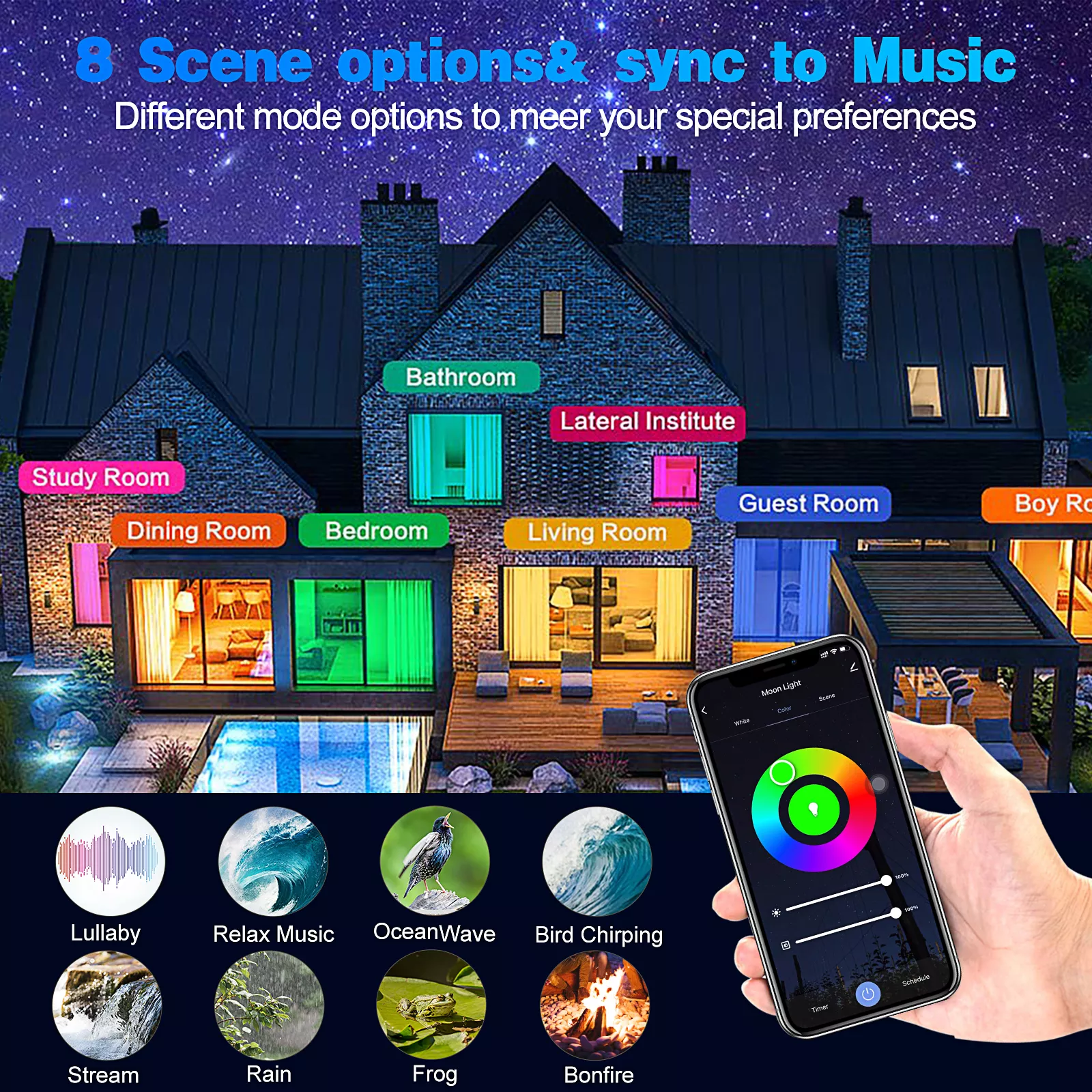 tuya wifi smart wireless 110V 220V RGBCW led ceiling light work with alexa 18