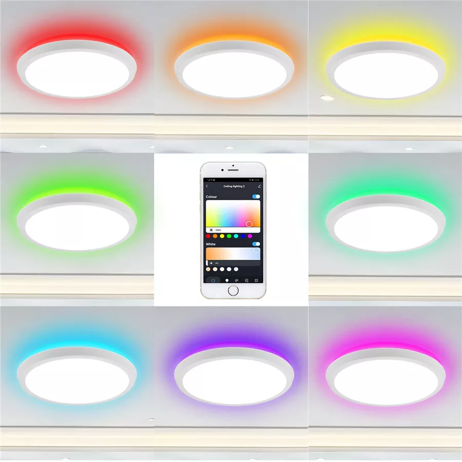 tuya wifi smart wireless 110V 220V RGBCW led ceiling light work with alexa 13