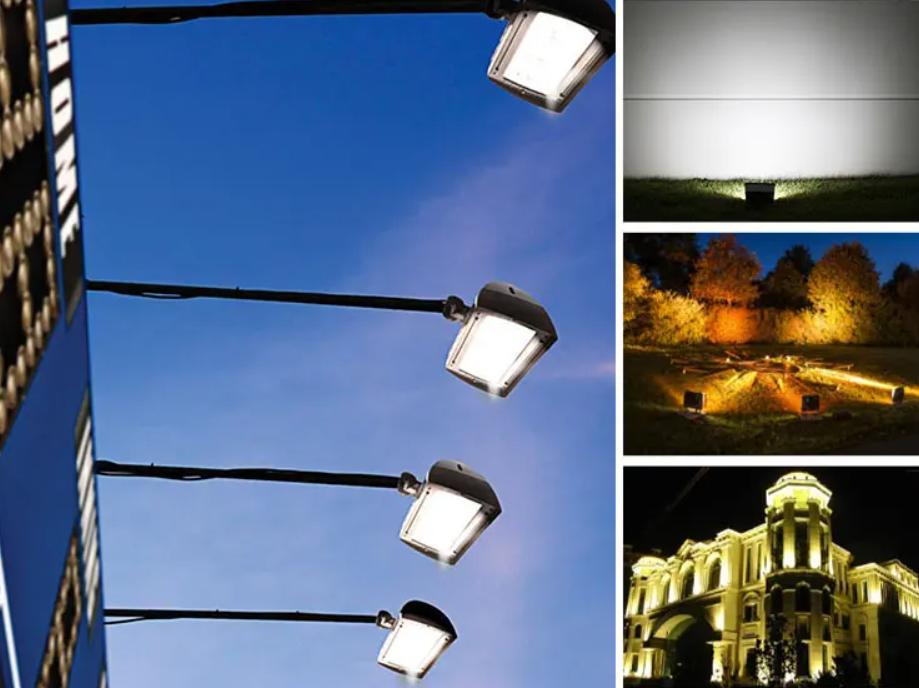 DLC Outdoor Building Projector LED Flood Light Arm Knuckle 1/2 NTSM U YOKE Brack 12