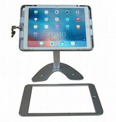  桌面带锁平板 铝合金防盗展示平板 12.9寸iPad proV型底桌面支架