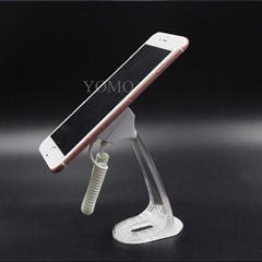 Retractable acrylic mobile phone display stand cell phone security holder