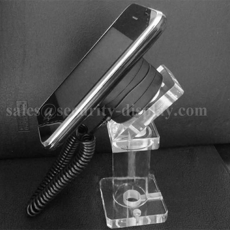 亚克力手机展示支架 透明水晶支架 手机模型展示架 手机防盗支架 3
