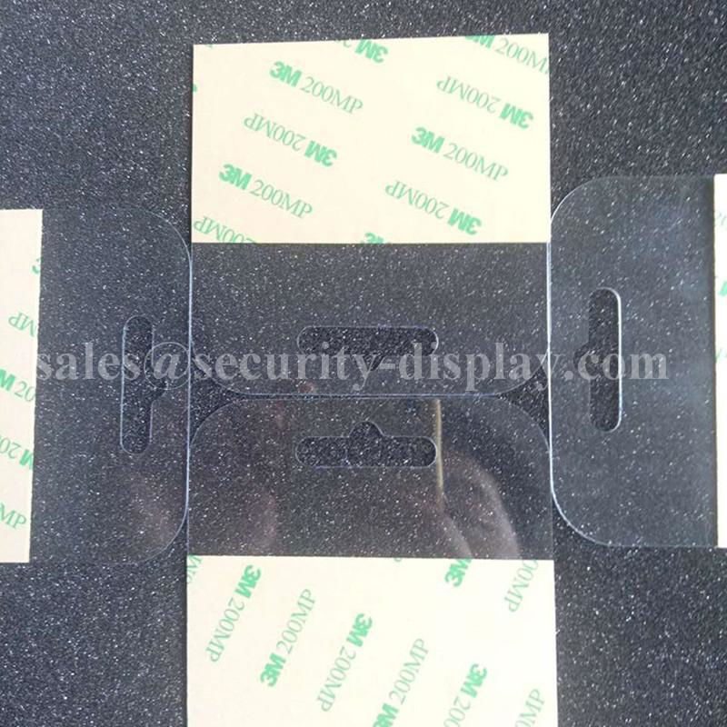 PVC Self Adhesive Tabs with Slot for Merchandising Onto Eurohooks 5