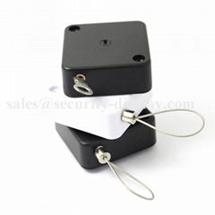 Plastic Square Shape Anti-Theft Recoiler with Adjustable Loop Cable End