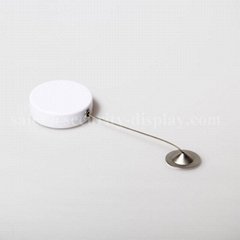 Round Anti-Theft Display Pull Box with Circular Sticky metal Plate end