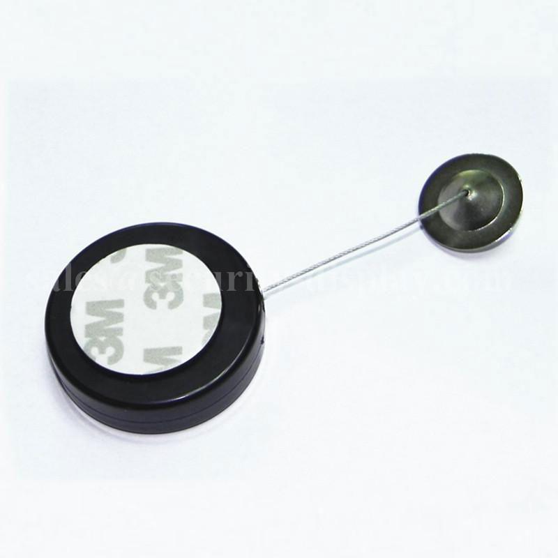 Round Anti theft Recoil Pull Box with Adjustable Wire Loop Lanyard 5