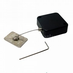Square  Anti-Theft Pull Box with Rectangular Adhesive metal Plate end