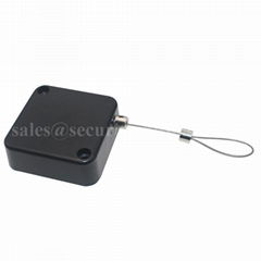 Square-Shaped Retractable Security Tether Recoiler  with Loop Cable End