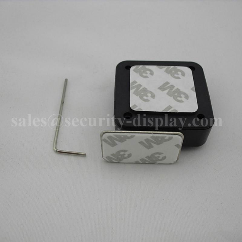 Plastic Square Micro Cell Phone Retractor with Adhesive Metal Tuit Pad 4