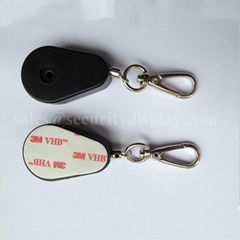 Tear Shape Retractable Key Tether Anti-Theft Recoiler with Key Hook End