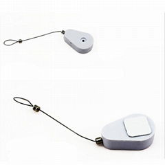 Drop-shaped Store Display Security Tether Retractors with Loop End