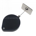 Heart-Shaped Cable Coiled Security Tether with with Square Glutinous Plate End