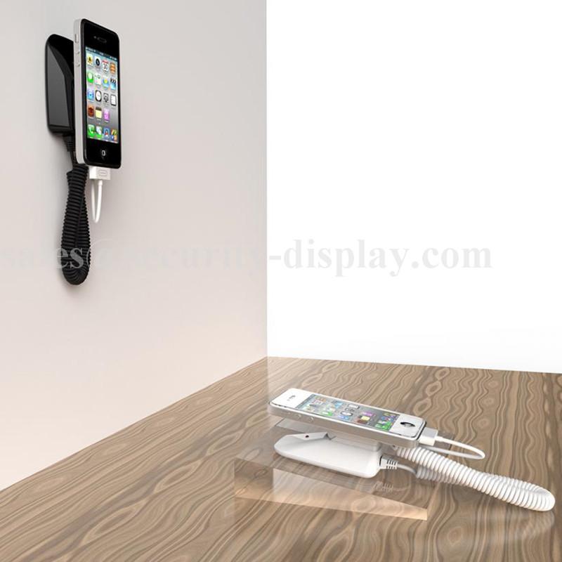 Mobile phone anti-theft display stand with alarm and charging function